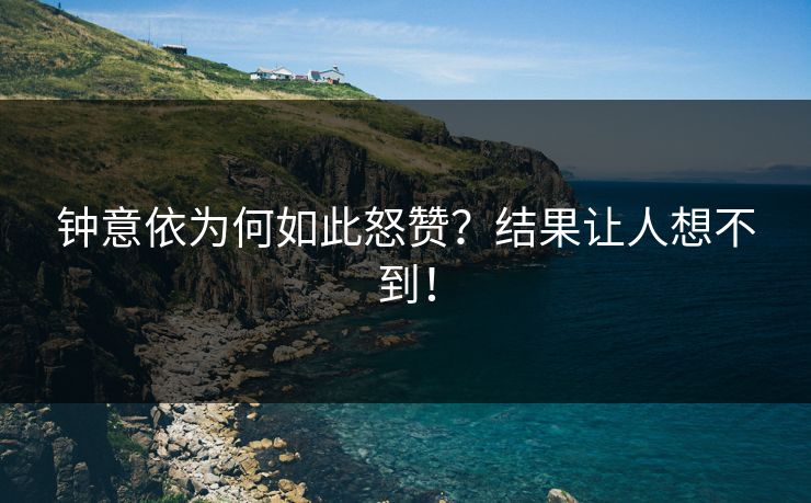 钟意依为何如此怒赞？结果让人想不到！