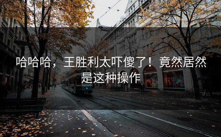 哈哈哈，王胜利太吓傻了！竟然居然是这种操作